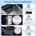 2025 Upgraded Wireless Carplay and Android Auto Dongle Support Netflix/YouTube,Car Play Ai Box with USBA-C and USBC-C Cable for iPhone Android,Convert Wired to Wireless CarPlay Stream to Your Car