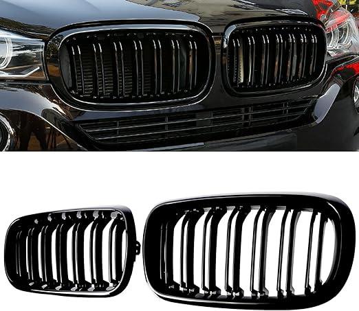 BILLDIO X5 F15 Grille，Gloss Black Kidney Grill Fit 20142018 X5 F15 X6 F16 X5M F85 X6M F86 Dual Slat Double Line