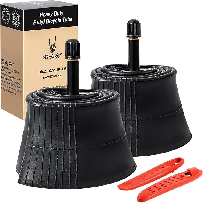 Heavy Duty Butyl Bicycle Tube 14 X 2.10/2.40 AV (52/62-254)