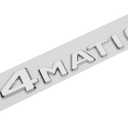 4-Matic Emblem 3D ABS Trunk Logo Badge Decoration Gift (Chrome Silver) Compatible for Mercedes-Benz Accessories (A1)