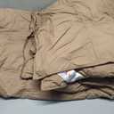 SNOWMAN Extra-Soft Down Blanket Queen, Lightweight Down Comforter with 8 Corner Tabs, Cooling Bed Comforter for Hot Sleepers, 18oz Fill Weight and Noiseless Down Proof Fabric (Khaki, 90"x90")