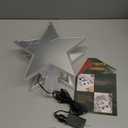 Christmas Tree Topper with 6 Projection Modes, Christmas Star Tree Topper with Built-in Rotating Projector, 104 LED Warm Lights 3D Tunnel Dynamic Lighting Effect Christmas Tree Decoration