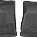 Husky Liners Weatherbeater Floor Mats | Fits 2008-2017 Buick Enclave; 2009-2017 Chevrolet Traverse; 2007-2017 GMC Acadia (2017 Ltd Only); 2007-2010 Saturn Outlook | Front Row, 2-Pc Black - 18211