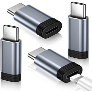 Temdan 4 Pack Lightning to USB C Adapter for iPhone 15/16/17 Pro/17 Pro Max,for iPhone 17/16 Charger,17/16 Accessories,Fast Charging & Data Transfer,USB C Charger Connector Cable,Not for Audio/OTG