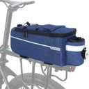RAYMACE Bike Rear Rack Bag with Tail Light, Bike Truck Cooler Bag for Warm or Cold Items (12.5 x 6.3 x 6.3 inches, Navy)