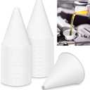 SiliFine 50 Pcs Paper Funnels for Motor Oil 6 oz Disposable Engine Oil Funnel for Gas Car Change Cone Fluid Automotive Use Dispensers or Kitchen Filling Bottle