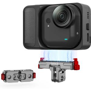 BRDRC Quick Release Mount for Insta360 GO Ultra, Aluminum Alloy Magnetic Expansion Adapter with 1/4 Inch Screw & for GoPro Adapter for Insta 360 GO Ultra Accessories