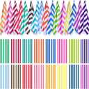 Redbaker 16 Packs 72 x 36 Inches Oversized Beach Towel Bulk Extra Large Pool Towels Set Microfiber Quick Dry Swim Towel Blanket for Women Men Adult Bath Travel (Bright Color, Stripes)