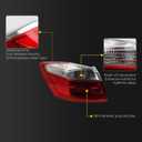 Dasbecan LED Tail Light Compatible with Honda Accord Sedan 2013-2015