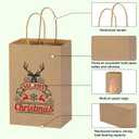 OUTUXED 150pcs Brown Paper Gift Bags, 8x4x10in Brown Kraft Paper Bags with Handles Bulk Medium Size for Retail, Shopping, Wedding, Favor, Birthday Party, Business, Grocery