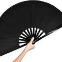 Large Rave Folding Hand Fan Clap Fan Popping Fans for Line Dancing, Big Foldable Clacking Fans for Dance Festival, Dancing, Performance