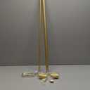 1-1/8 Inch Diameter Gold Curtain Rods with Knurl-look Finial, 36-72'' Telescoping Double Curtain Rods for window width 24-68 inch, 1 pack