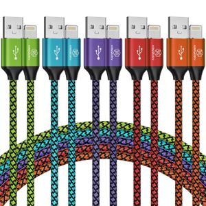 iPhone Charger 3 Pack 10 ft USB Lightning Cable Apple Mfi Certified Cable Fast Charging Cord Nylon Braided Compatible with iPhone 14 13 12 11 XS XR X Pro Max 8 7 6 6S 6 Plus Mini 5S SE Plus iPad
