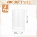 uxcell Hurricane Candle Holder (H:4.7" OD:3.4"), Pillar Floating Candles Holder Clear Glass Cylinder Flower Vases for Table Centerpiece Wedding Party Home Decoration 2Pcs