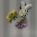 HAIMEIKANG Hair Clip, 3 Pieces Hawaiian Flower Hair Pins - Artificial Tropical Flower Hair Accessories for Women in White, Yellow, Purple (3 Count, 1 Package)