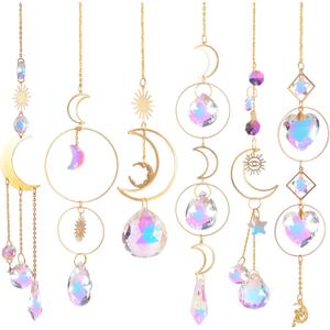 Ilclviz Suncatcher Crystal Hanging Sun Catcher Prism with Chain Pendant Ornament Crystal Balls for Window