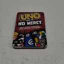 Mattel Games UNO Show em No Mercy Card Game in Storage & Travel Tin for Kids, Adults & Family Night with Extra Cards, Special Rules & Tougher Penalties