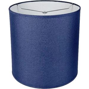 8" Wx 9" H Drum Lampshades, No Assembly Required, Fabric Lampshade for Table Lamp, Bedside Lamp, Floor Lamp, Metal Spider Fitter, Navy Blue