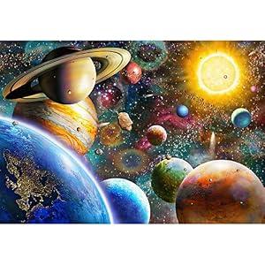 Jigsaw Puzzles 100 Pieces for Kids Youth Families (Space Traveler, Solar System) Pieces Fit Together Perfectly