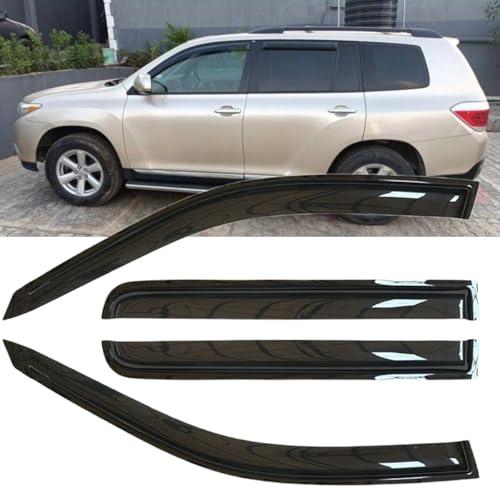 Lifeinfinity Original 4pcs Rain Guards Set, Outside Mount Window Deflectors, Good Looking Side Window Visors Compatible with 2008-2013 Toyota Highlander |94063|