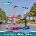 Gotrax KS3 Pro Folding Kick Scooter for Kids, One Key Removable Seat & 3 Extra Wide PU Light-Up Wheels and Anti-Slip Deck, Adjustable Height Handlebar and Lean-to-Steer Scooter for Children Aged 2-8