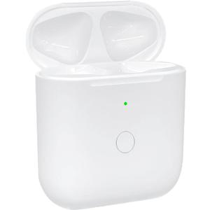 Wireless Charging Case Replacement for air pods 1st & 2nd Gen, Air pods Charger Case Replacement with Bluetooth Pairing Sync Button and Built-in 450 mAh, No Earbud