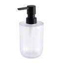 Soap Dispenser with Pump, 11 fl oz Clear Hand Soap Dispensers for Bathroom, Ribbed Style Dish Soap Dispenser for Kitchen, Modern Refillable Liquid Soap Pump Bottle
