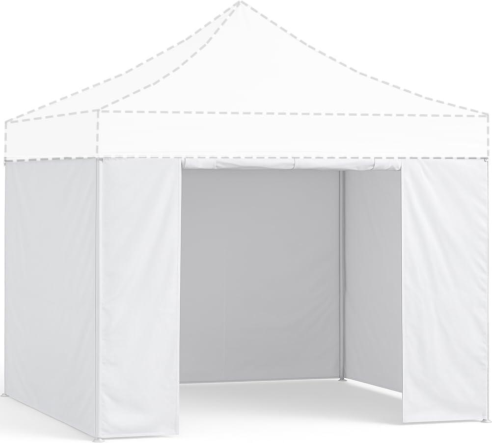 LIUJIAYI 10x10 ft Canopy Sidewalls Only, 4-Pack with Zipper Door, Waterproof 300D Polyester, High UV Protection, Replacement Sidewalls for Pop Up Canopy (No Frame or Top), White