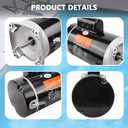 RAMATA B2853 Pool Pump Motor, 1 HP, 115/230V, 3450 RPM, 56Y Frame - Compatible with A.O. Smith, Century, Pentair SuperFlo, WhisperFlo, Sta-Rite, Hayward & Jandy Pool Pumps