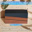 Wall-Mount Mailbox, Wood-Grain Metal Panel, Rust Resistant Large Capacity House Mailbox, Modern Drop Mailboxes for Outside, Metal Post Box with Flag (No Keys Locking)
