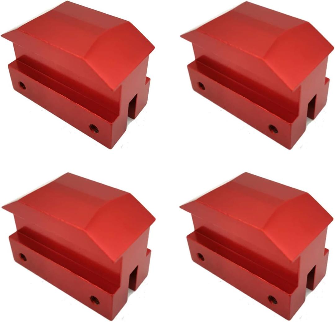 Jack Lift Pad Anodized Aluminum for 6th Gen Chevrolet Camaro Except Convertable, 4 Pieces Red Jacking Lifting Pad