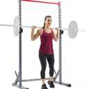 Sunny Health & Fitness Multifunctional Strength Training Home Gym  Complete Workout Equipment with Training Attachments, Optional Squat Stand, Power Rack Cage, Adjustable Incline Bench