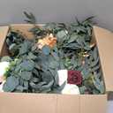 Floroom 6ft Artificial Eucalyptus Garland with Flowers Fake Greenery Burnt Orange Faux Floral Vine Garland for Table Decor Wedding Centerpieces Bridal Shower Party Decorations, Terracotta