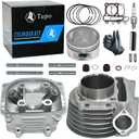 Tupo GY6150-57.4 Cylinder Kit Compatible with 125cc 150cc Jonway Jmstar Roketa Sunl Tank Peace Taotao ATV Moped Go Kart That Equipped With GY6 4-Stroke 157QMJ 152QMI Engine (Non EGR Type), Top End Kit