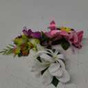 HAIMEIKANG Hawaiian Hair Clip, 3 Pieces Tropical Flower Hair Pins - Artificial Hawaiian Flower Hair Accessories in White, Rose Red, and Purple for Women, Wedding Hair Piece