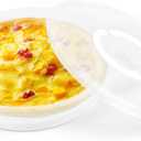 11.5 Inch Clear Pie Containers With Lids and Handle Round Pie Carrier Reusable 2 Compartments Pizza box Leftover Pizza Keeper for Food Cake Cheesecake Tortilla Pastry (1PCS)