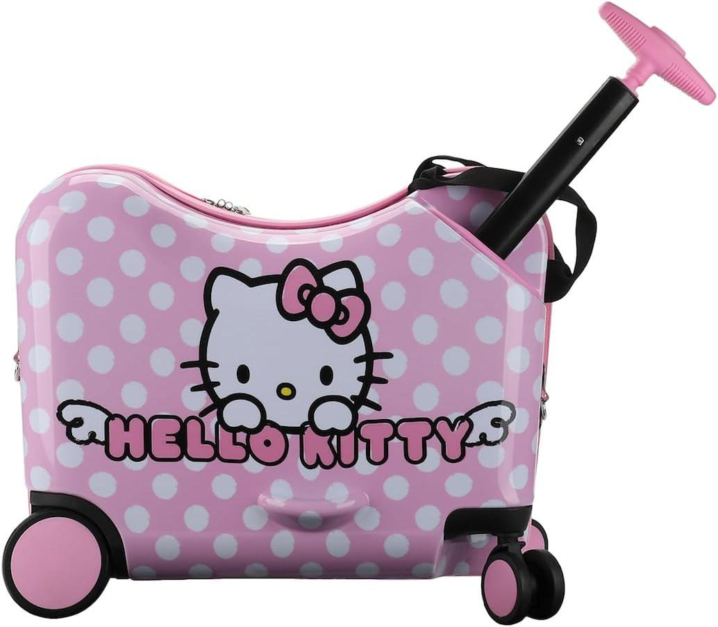 Bioworld Hello Kitty Character Face Pink Ride-On Luggage, OSFA