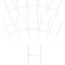 10 Pack H Frame Wire Stakes for Yard Signs,18'' x 7'' Yard Sign Stakes Metal for Corrugated Plastic Signs Halloween Yard Sign Holder