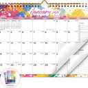 2 x 2026 Calendar, 2026 Wall Calendar, 18 Month Wall Calendar 2026-2027, January 2026 to June 2027 Calendar with Twin-Wire Binding, Hanging Hook and Julian Dates, 11" X 8.5" (Colorful)