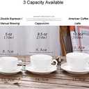 Coffeezone Double Espresso Coffee Cup and Saucer, Small Cappuccino and Speciality Coffee, New Bone China for Coffee Shop and Barista (Matte Brown, 5 oz)