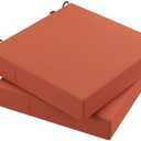 AAAAAcessories Outdoor Seat Cushions for Chairs, Waterproof, Fade-Resistant Patio Furniture Replacement Cushions, 20" x 20" x 3", Set of 6,, Rust
