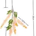 4pcs 47.2-inch Artificial Fake Wisteria Hanging Flower Garland Silk Flower String Home Party Decoration White Blue Pink Purple (Champagne)