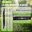 AB2102 21 Inch Mulching Mower Blade Replacement for EGO 21" Electric Lawn Mowers, Lawn Mower Blade Compatible with EGO LM2110/LM2110-FC, LM2110SP/LM2110SP-FC, LM2120SP/LM2120SP-FC