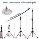 Klvied Wig Stand Tripod Upgraded, Mannequin Head Stand Double Locking, Reinforced Metal Wig Head Stand with Tool Tray, Rose Gold (53.5 Inches)