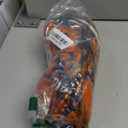 Hanaive 2 Pcs Cheerleading Pom Poms and Large Cheerleader Hair Bow Foil Pompoms Cheer for Team Cheering Squad Dance Rooters Accessories(Orange and Black,Matte)