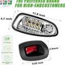 10L0L Golf Cart Headlights and Tail Light Kits for EZGO RXV 08-15 Gas & Electric Carts, 12V Street Legal Lights Kit With Turn Signal Wiring Harness (NOT Fit 2016+ RXV II)