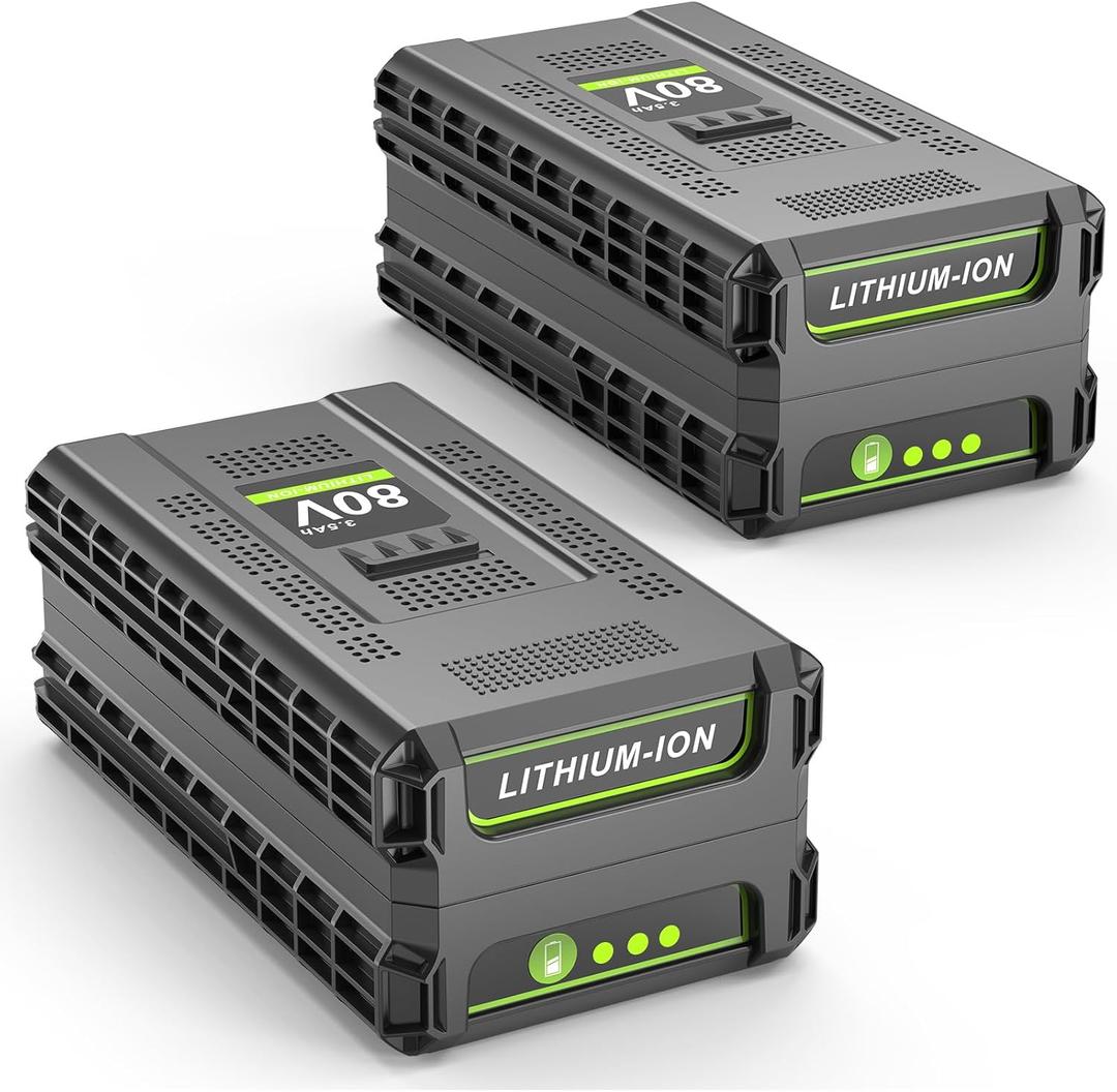 2 Packs 80V 3.5Ah Lithium Battery Replace for Greenworks 80V Battery GBA80400 GBA80250 GBA80200, 3500mAh High Capacity, Fit for Greenworks 80 Volt Power Tools PW80L420 TL80L00 LMB407