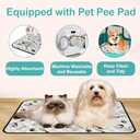 Portable Cat Playpen, Foldable Pet Dog Playpen with Pet Pee Pad, for Kitten Puppy Play Pen Indoor/Outdoor, Cats Enclosure Cages Tent with Carrying Case, 600D Oxford 8-Rods, 32"x24"x22"