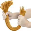 XINGO Gold 24 Inch Zip Ties Heavy Duty 100 Pack, 200 LBS Ultra Strong Plastic Wire Ties, Large Cable Ties Extra Long Tie Wraps, Indoor and Outdoor UV Resistant