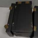 Meangood Jewelry Box Wood for Women, 5-Layer Large Organizer Box with Mirror & 4 Drawers for Rings, Earrings, Necklaces, Black